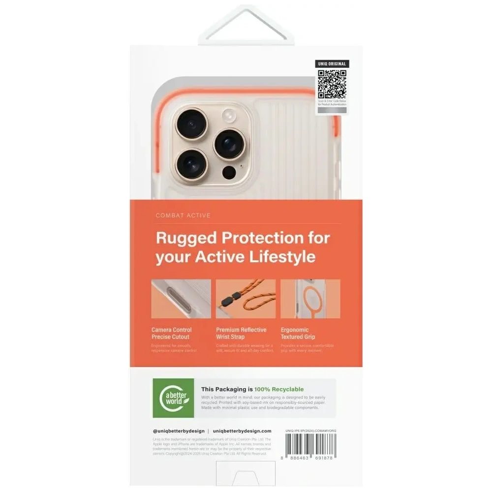 Hurtownia GSM - UNIQ Combat Active Apple iPhone 16 Pro Max Magclick Ladegerät orange - UNIQ1477 - {ean13} - Hurt
