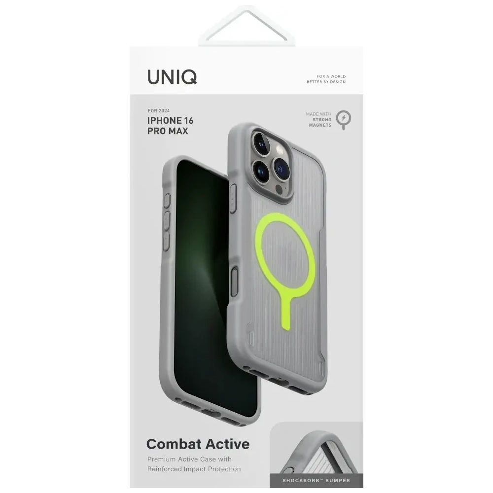 Hurtownia GSM - UNIQ Combat Active Apple iPhone 16 Pro Max Magclick Ladegerät grau - UNIQ1478 - {ean13} - Hurt