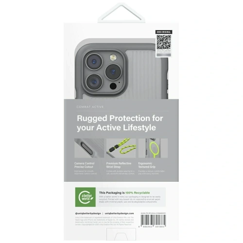 Etui UNIQ Combat Active do Apple iPhone 16 Pro Max Magclick Charging szary