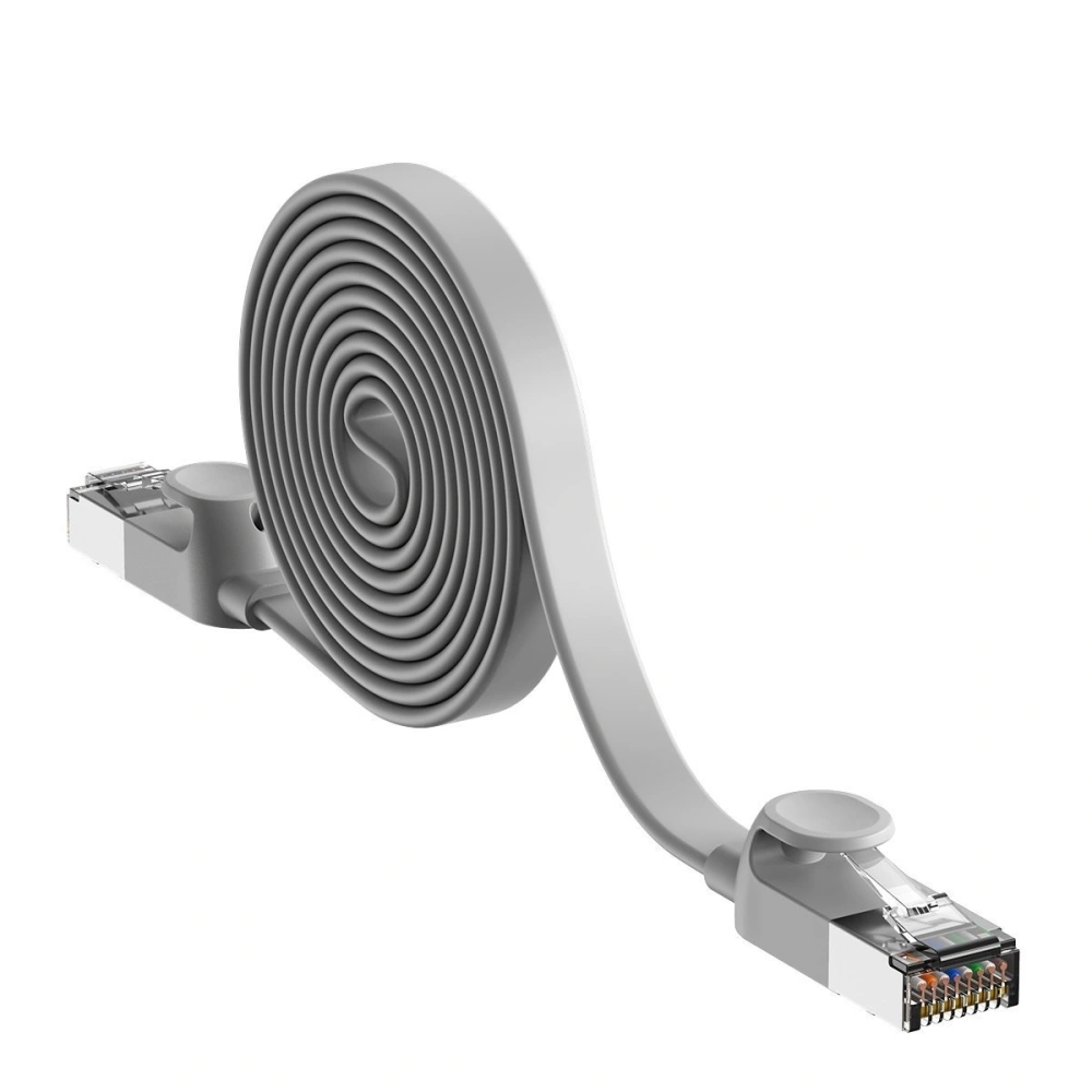 Hurtownia GSM - Ploché síťové kabel Baseus High Speed, Ethernet RJ45, Gigabit, Cat.6, 3m (šedý) - BSU1441GRY - {ean13} - Hurt