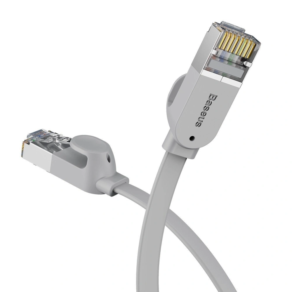 Hurtownia GSM - Ploché síťové kabel Baseus High Speed, Ethernet RJ45, Gigabit, Cat.6, 3m (šedý) - BSU1441GRY - {ean13} - Hurt