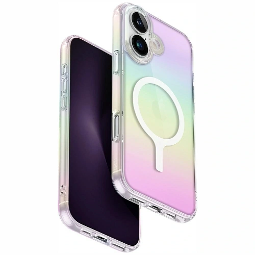 Etui UNIQ Iridescia do Apple iPhone 16 Magclick Charging holograficzny