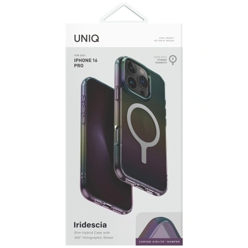 Etui UNIQ Iridescia do Apple iPhone 16 Pro Magclick Charging midnight