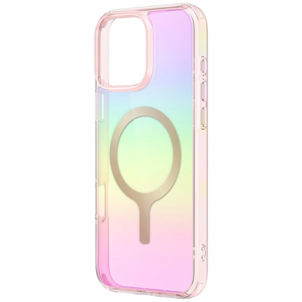 Hurtownia GSM - UNIQ Iridescia Apple iPhone 16 Pro Magclick Töltés rózsaszín prizmával - UNIQ1483 - {ean13} - Hurt
