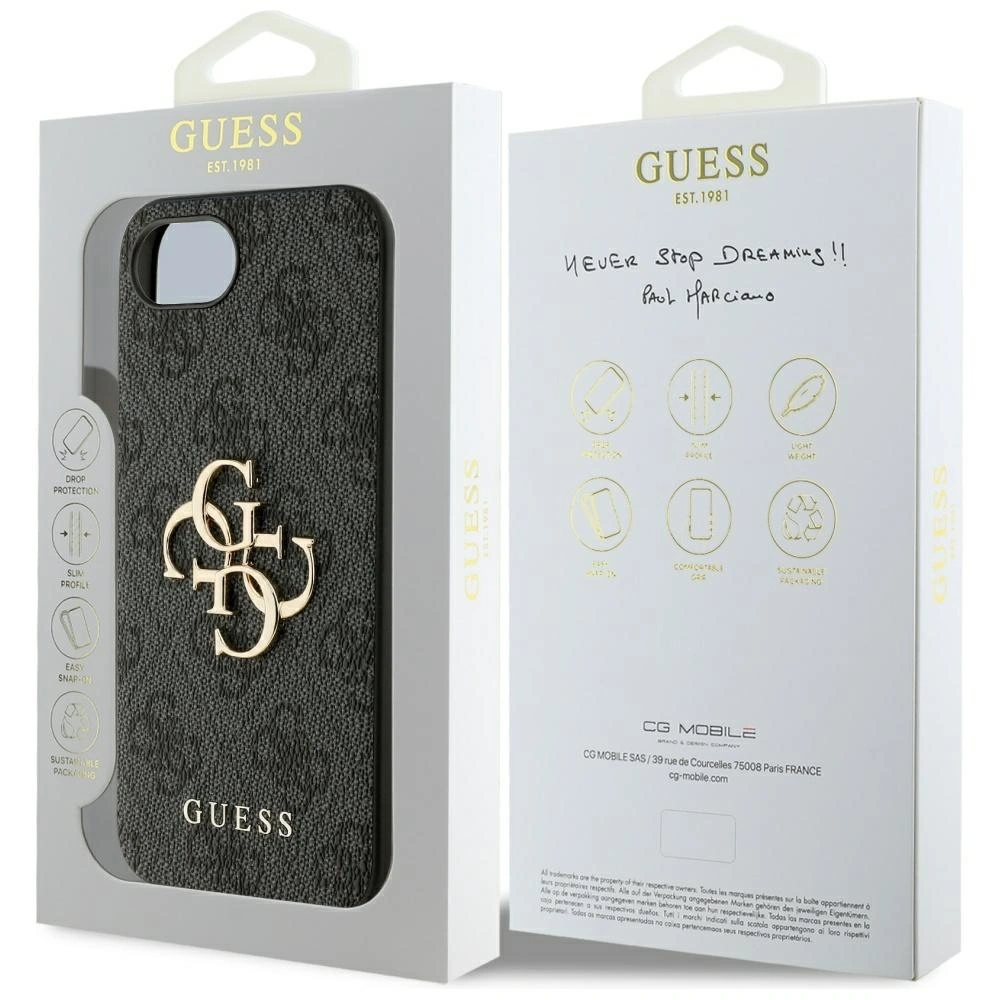 Hurtownia GSM - Guess 4G Nagy Logó Apple iPhone 16e fekete - GUE4440 - {ean13} - Hurt