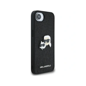 Hurtownia GSM - Karl Lagerfeld Insignă din metal cu capete Fixed Glitter Karl&Choupette Apple iPhone 16e negru - KLD21975 - {ean13} - Hurt