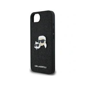 Hurtownia GSM - Karl Lagerfeld Insignă din metal cu capete Fixed Glitter Karl&Choupette Apple iPhone 16e negru - KLD21975 - {ean13} - Hurt