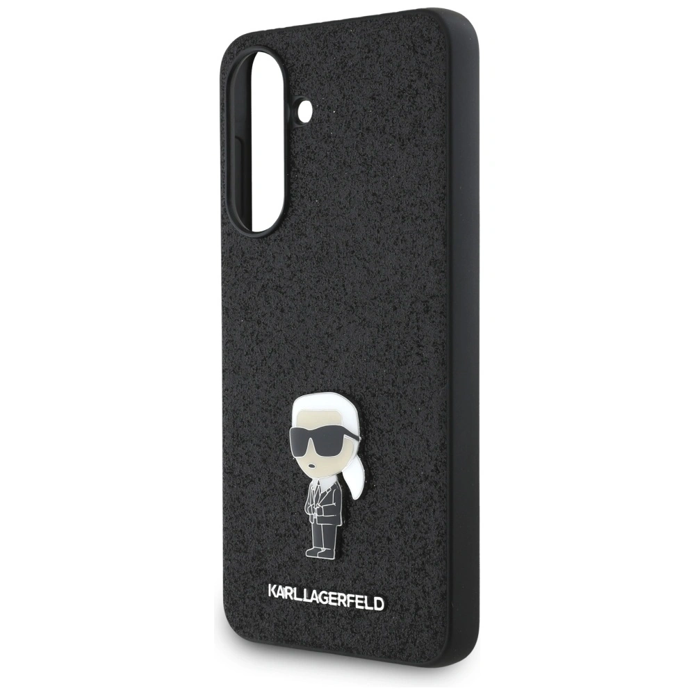Hurtownia GSM - Etui Karl Lagerfeld Fixed Glitter Ikonik Logo Metal Pin do Samsung Galaxy A36 czarny - KLD21976 - {ean13} - Hurt