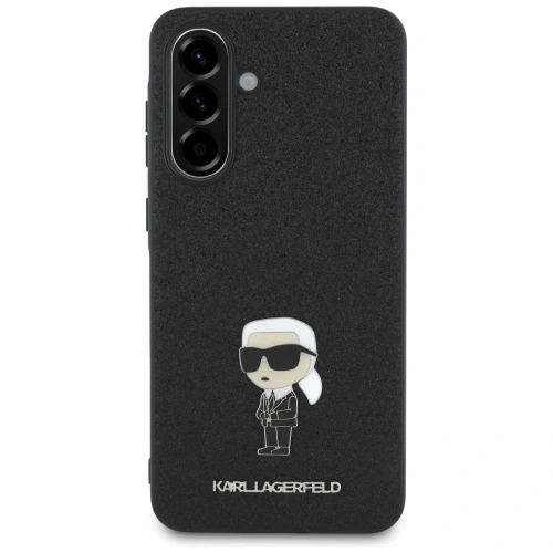 Etui Karl Lagerfeld Fixed Glitter Ikonik Logo Metal Pin do Samsung Galaxy A56 czarny