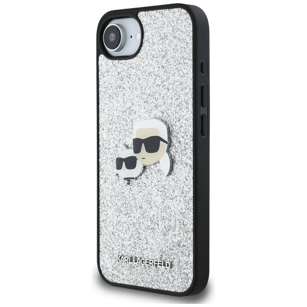 Hurtownia GSM - Karl Lagerfeld Fixed Glitter Ikonik Metal Pin Apple iPhone 16e argintiu - KLD21978 - {ean13} - Hurt