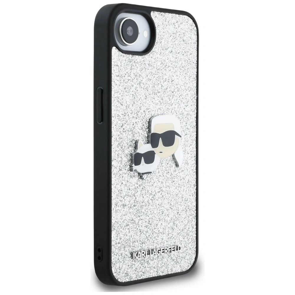 Hurtownia GSM - Karl Lagerfeld Fixed Glitter Ikonik Metal Pin Apple iPhone 16e argintiu - KLD21978 - {ean13} - Hurt
