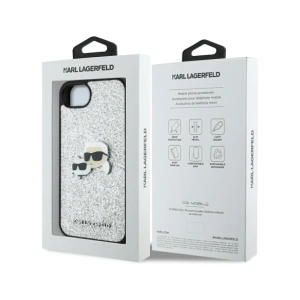 Hurtownia GSM - Karl Lagerfeld Fixed Glitter Ikonik Metal Pin Apple iPhone 16e argintiu - KLD21978 - {ean13} - Hurt
