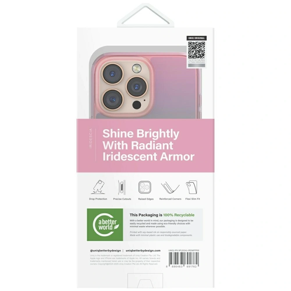 Hurtownia GSM - Etui UNIQ Iridescia do Apple iPhone 16 Pro Max Magclick Charging pink prism - UNIQ1486 - {ean13} - Hurt