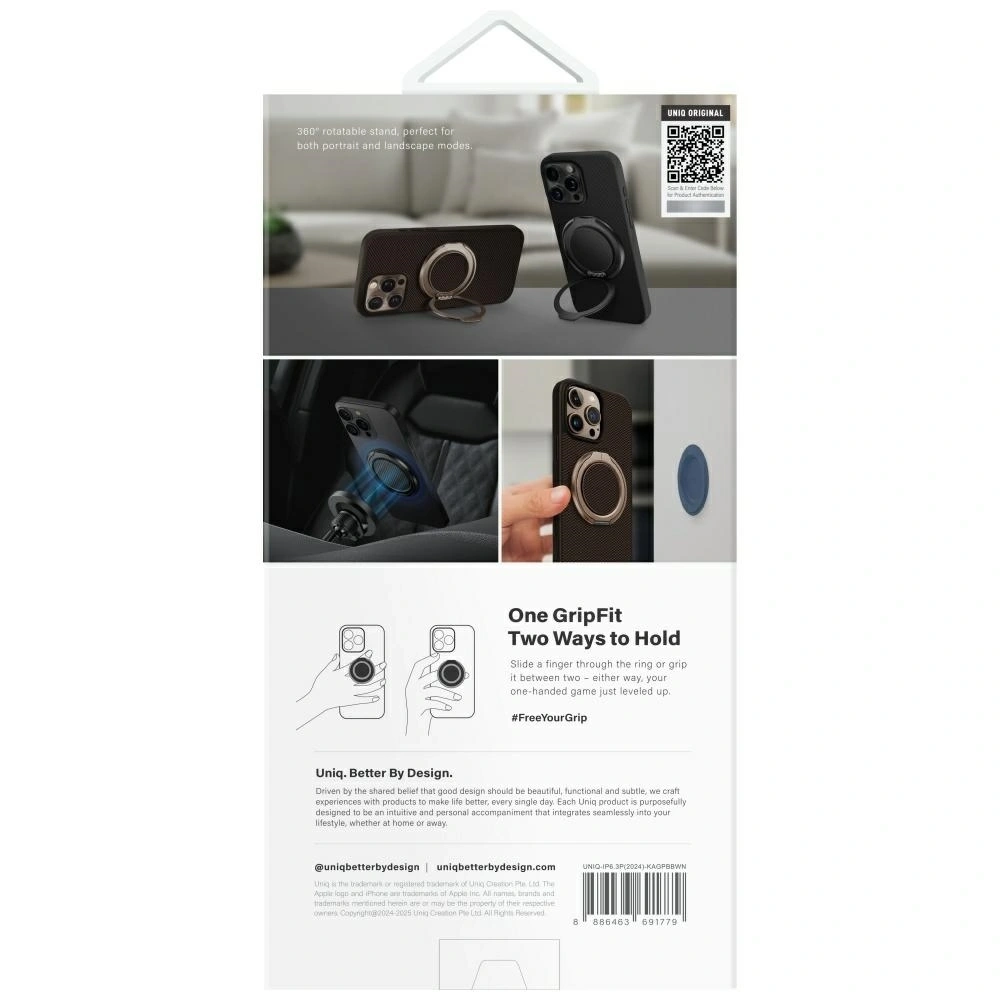Hurtownia GSM - UNIQ Keva Air Apple iPhone 16 Pro Magclick Charging GripFit hnědý - UNIQ1487 - {ean13} - Hurt