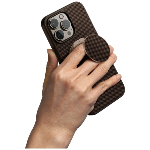 Etui UNIQ Keva Air do Apple iPhone 16 Pro Max Magclick Charging GripFit brązowy