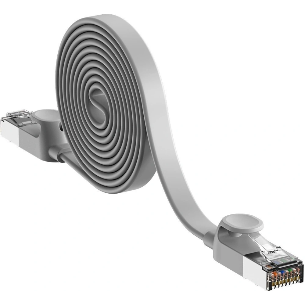 Hurtownia GSM - Flaches Netzwerkkabel Baseus High Speed, Ethernet RJ45, Gigabit, Cat.6, 8m (grau) - BSU1445GRY - {ean13} - Hurt