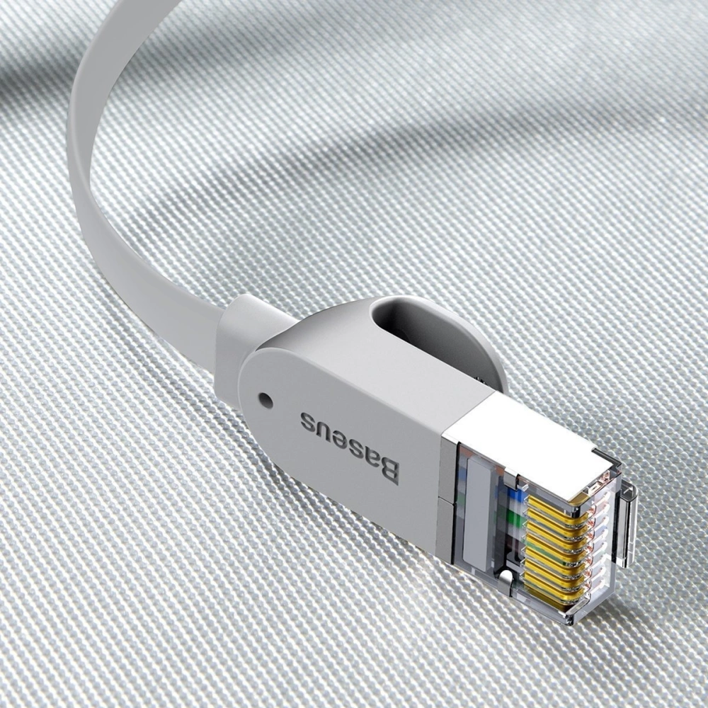 Hurtownia GSM - Flaches Netzwerkkabel Baseus High Speed, Ethernet RJ45, Gigabit, Cat.6, 8m (grau) - BSU1445GRY - {ean13} - Hurt