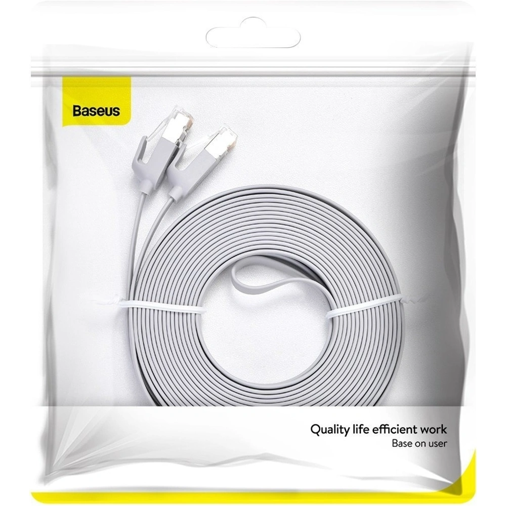 Hurtownia GSM - Flaches Netzwerkkabel Baseus High Speed, Ethernet RJ45, Gigabit, Cat.6, 8m (grau) - BSU1445GRY - {ean13} - Hurt