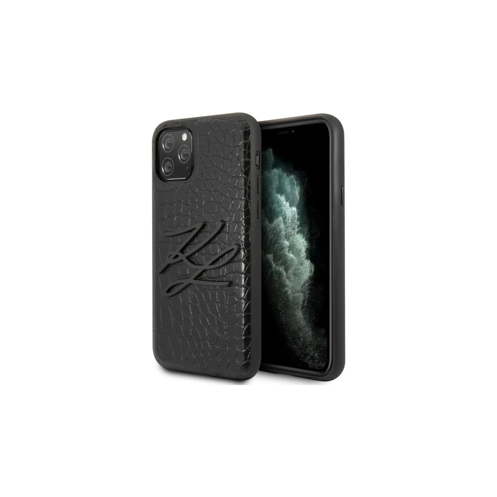 Hurtownia GSM - Etui Karl Lagerfeld KLHCN58CRKBK Apple iPhone 11 Pro hardcase černý/black Croco - KLD274BLK - {ean13} - Hurt