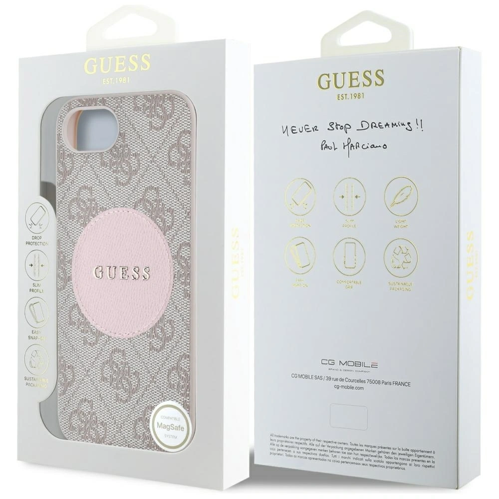 Hurtownia GSM - Guess 4G Circle Classic Logo MagSafe Apple iPhone 16e roz - GUE4446 - {ean13} - Hurt