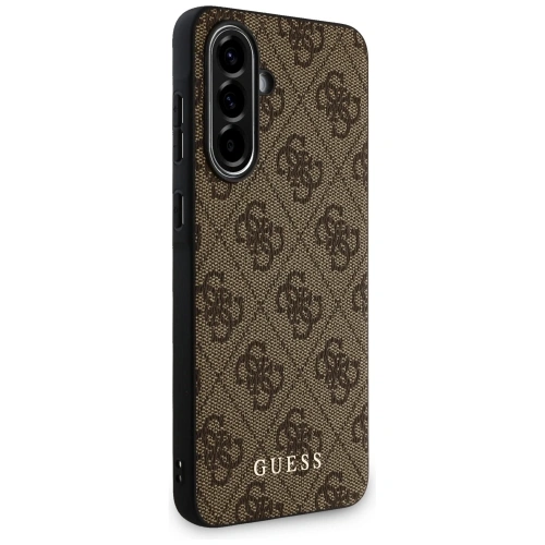 Etui Guess 4G Metal Gold Logo do Samsung Galaxy A36 brązowy