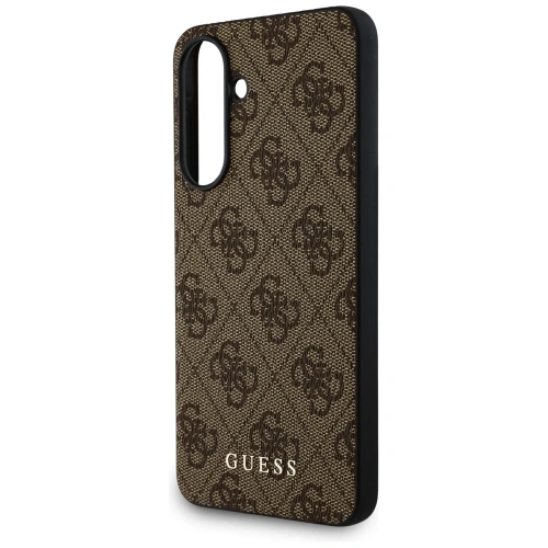 Etui Guess 4G Metal Gold Logo do Samsung Galaxy A36 brązowy