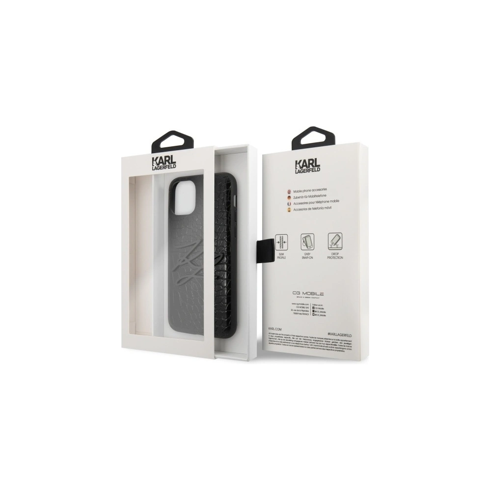 Hurtownia GSM - Etui Karl Lagerfeld KLHCN58CRKBK Apple iPhone 11 Pro hardcase černý/black Croco - KLD274BLK - {ean13} - Hurt
