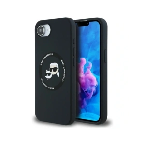 Hurtownia GSM - Karl Lagerfeld Silikon Karl&Choupette Köpfe MagSafe Apple iPhone 16e schwarz - KLD21980 - {ean13} - Hurt
