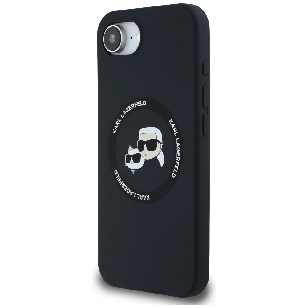 Hurtownia GSM - Etui Karl Lagerfeld Silicone Karl&Choupette Heads MagSafe do Apple iPhone 16e czarny - KLD21980 - {ean13} - Hurt