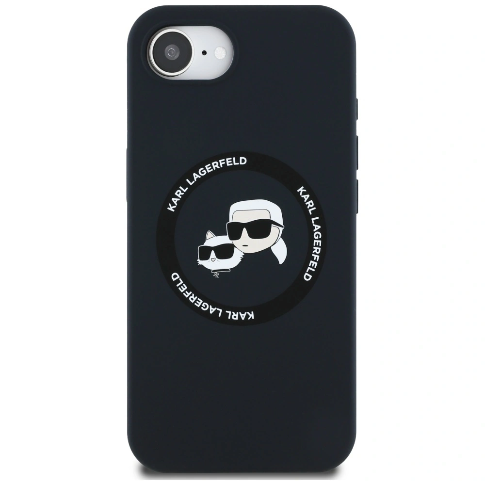 Hurtownia GSM - Etui Karl Lagerfeld Silicone Karl&Choupette Heads MagSafe do Apple iPhone 16e czarny - KLD21980 - {ean13} - Hurt
