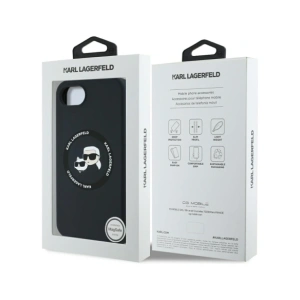 Hurtownia GSM - Karl Lagerfeld Silicone Karl&Choupette Heads MagSafe Apple iPhone 16e negru - KLD21980 - {ean13} - Hurt