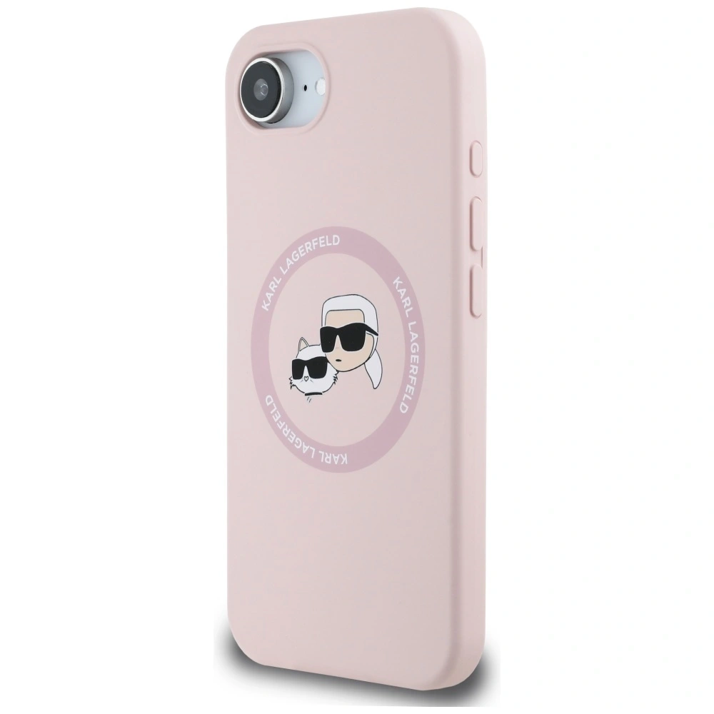Hurtownia GSM - Karl Lagerfeld Szilikon Karl&Choupette fejek MagSafe Apple iPhone 16e rózsaszín - KLD21981 - {ean13} - Hurt