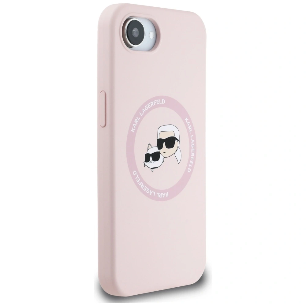 Hurtownia GSM - Karl Lagerfeld Szilikon Karl&Choupette fejek MagSafe Apple iPhone 16e rózsaszín - KLD21981 - {ean13} - Hurt