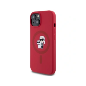 Hurtownia GSM - Karl Lagerfeld Szilikon Karl&Choupette Fej Gyűrű MagSafe Apple iPhone 15 piros - KLD21982 - {ean13} - Hurt