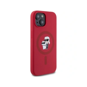 Hurtownia GSM - Karl Lagerfeld Inel din silicon Karl&Choupette cu capete MagSafe Apple iPhone 15 roșu - KLD21982 - {ean13} - Hurt