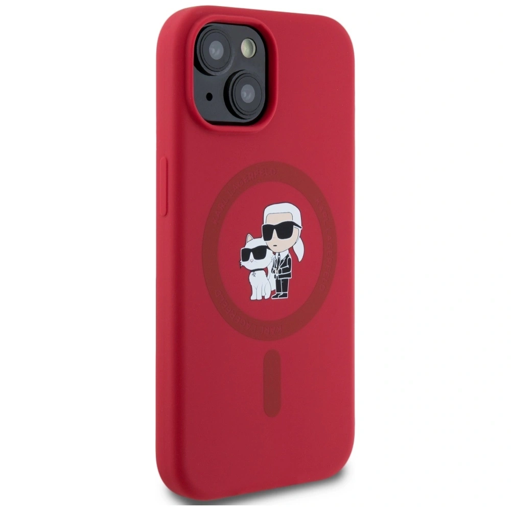 Hurtownia GSM - Karl Lagerfeld Silikon Karl&Choupette Köpfe Ring MagSafe Apple iPhone 15 rot - KLD21982 - {ean13} - Hurt