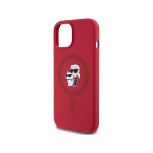 Hurtownia GSM - Karl Lagerfeld Inel din silicon Karl&Choupette cu capete MagSafe Apple iPhone 15 roșu - KLD21982 - {ean13} - Hurt