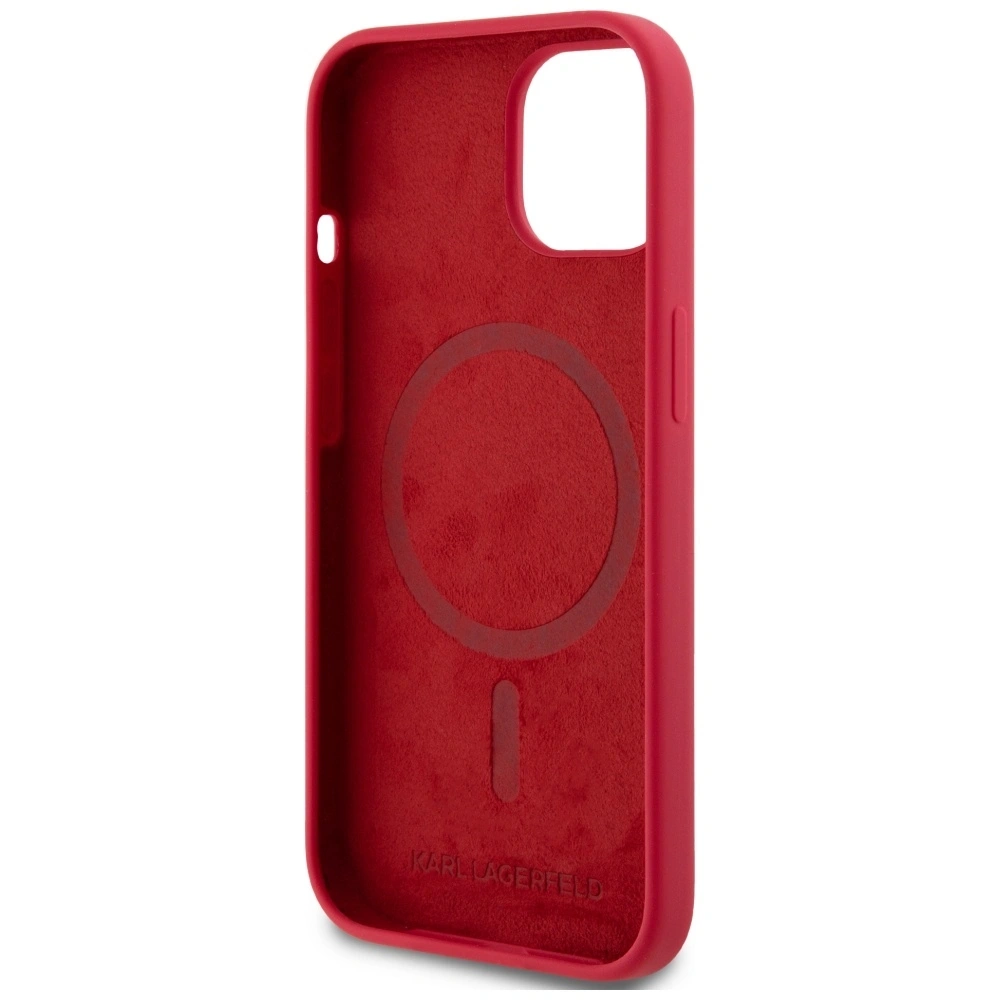 Hurtownia GSM - Karl Lagerfeld Silikon Karl&Choupette Köpfe Ring MagSafe Apple iPhone 15 rot - KLD21982 - {ean13} - Hurt