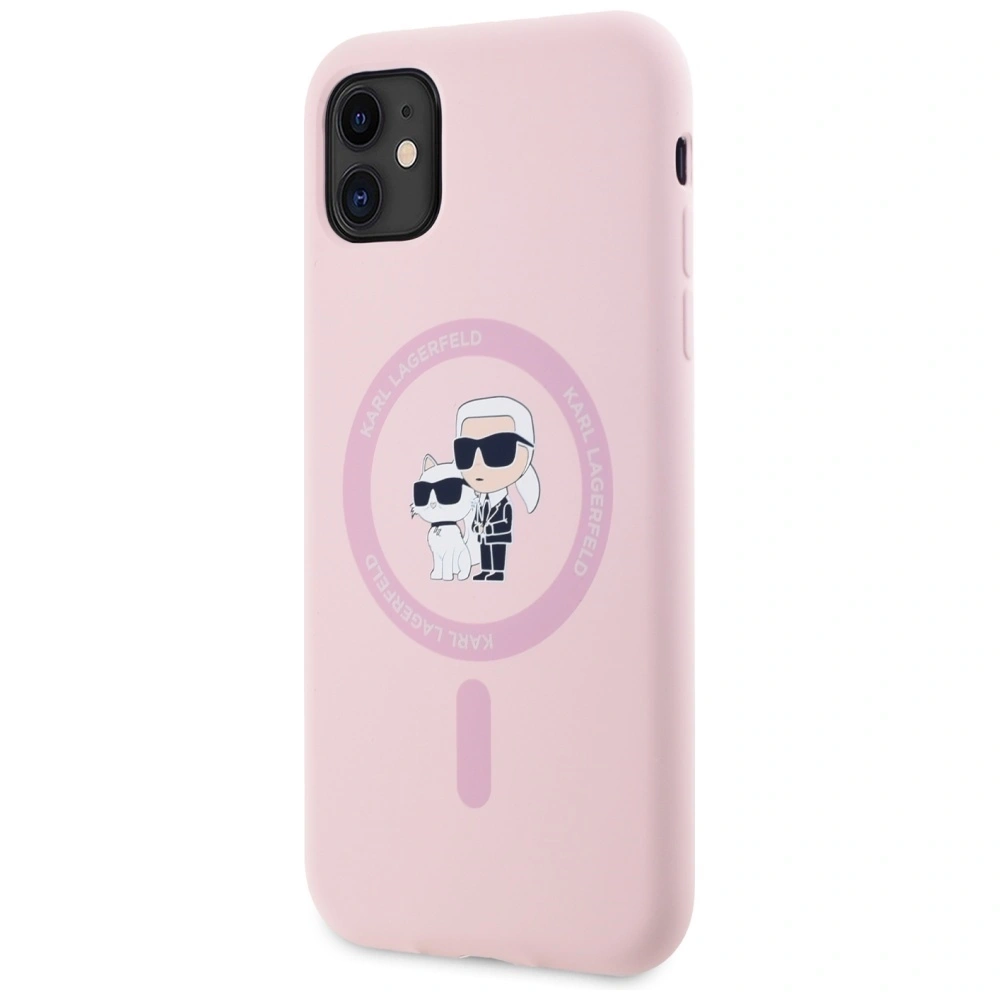 Hurtownia GSM - Karl Lagerfeld Silicon Karl&Choupette MagSafe Apple iPhone 11 roz - KLD21983 - {ean13} - Hurt