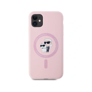 Wholesale Karl Lagerfeld Silicone Karl&Choupette MagSafe Apple iPhone 11 pink - KLD21983 - {ean13} - Hurt