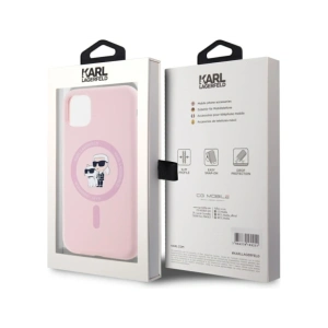 Wholesale Karl Lagerfeld Silicone Karl&Choupette MagSafe Apple iPhone 11 pink - KLD21983 - {ean13} - Hurt