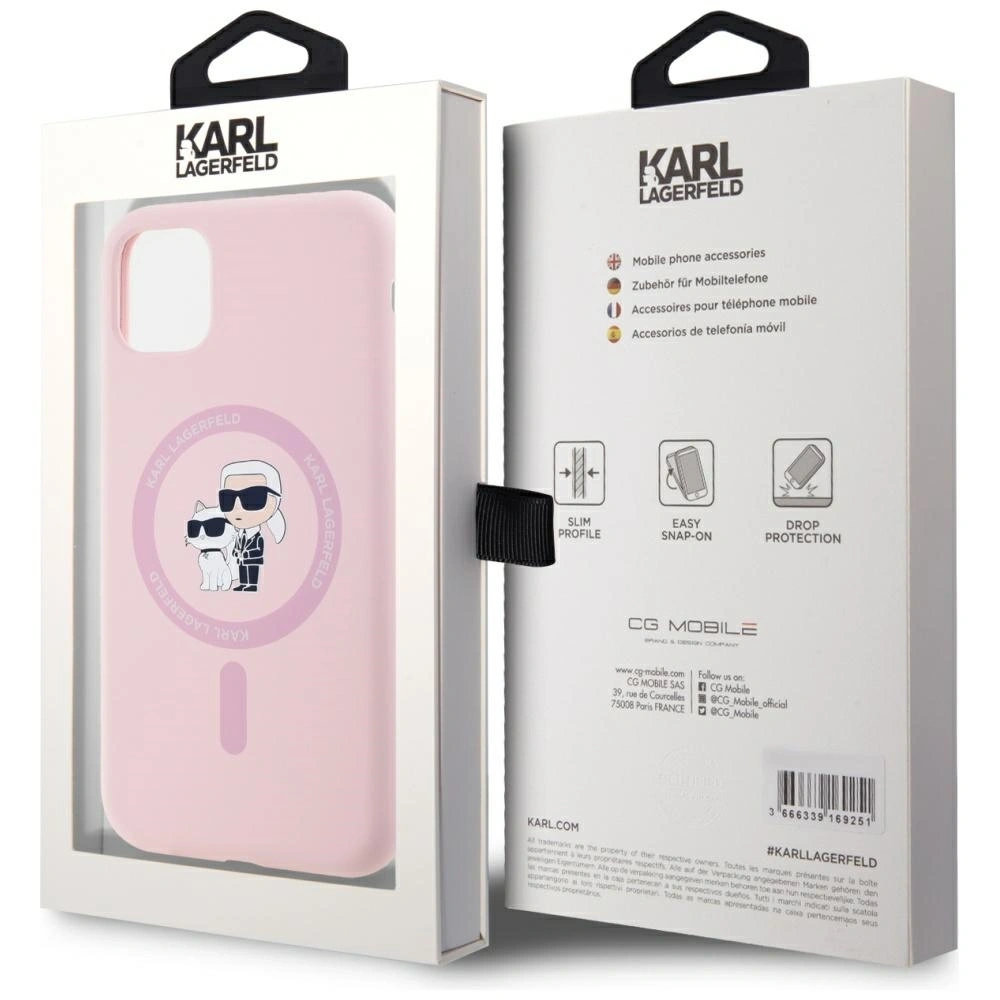Hurtownia GSM - Karl Lagerfeld Silicon Karl&Choupette MagSafe Apple iPhone 11 roz - KLD21983 - {ean13} - Hurt