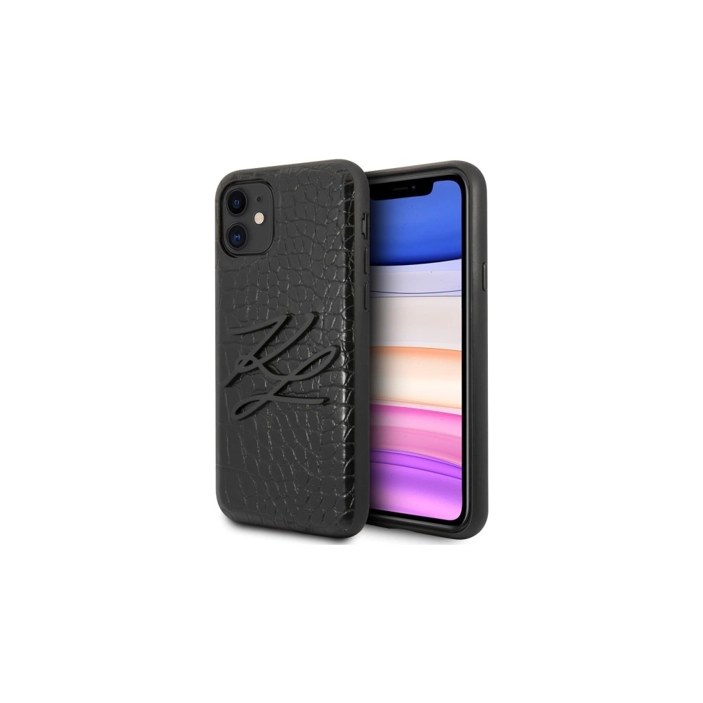 Hurtownia GSM - Etui Karl Lagerfeld KLHCN61CRKBK Apple iPhone 11 hardcase černý/black Croco - KLD276BLK - {ean13} - Hurt