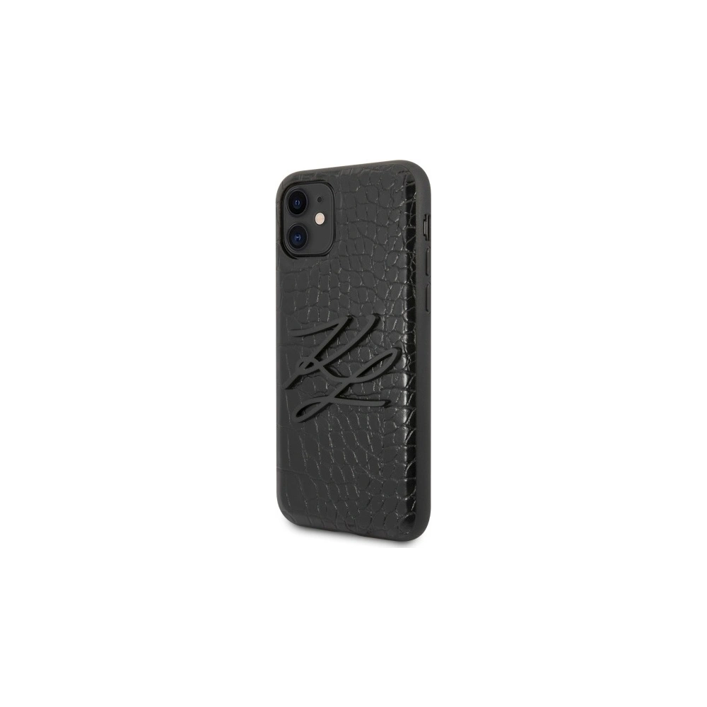 Hurtownia GSM - Etui Karl Lagerfeld KLHCN61CRKBK Apple iPhone 11 hardcase černý/black Croco - KLD276BLK - {ean13} - Hurt