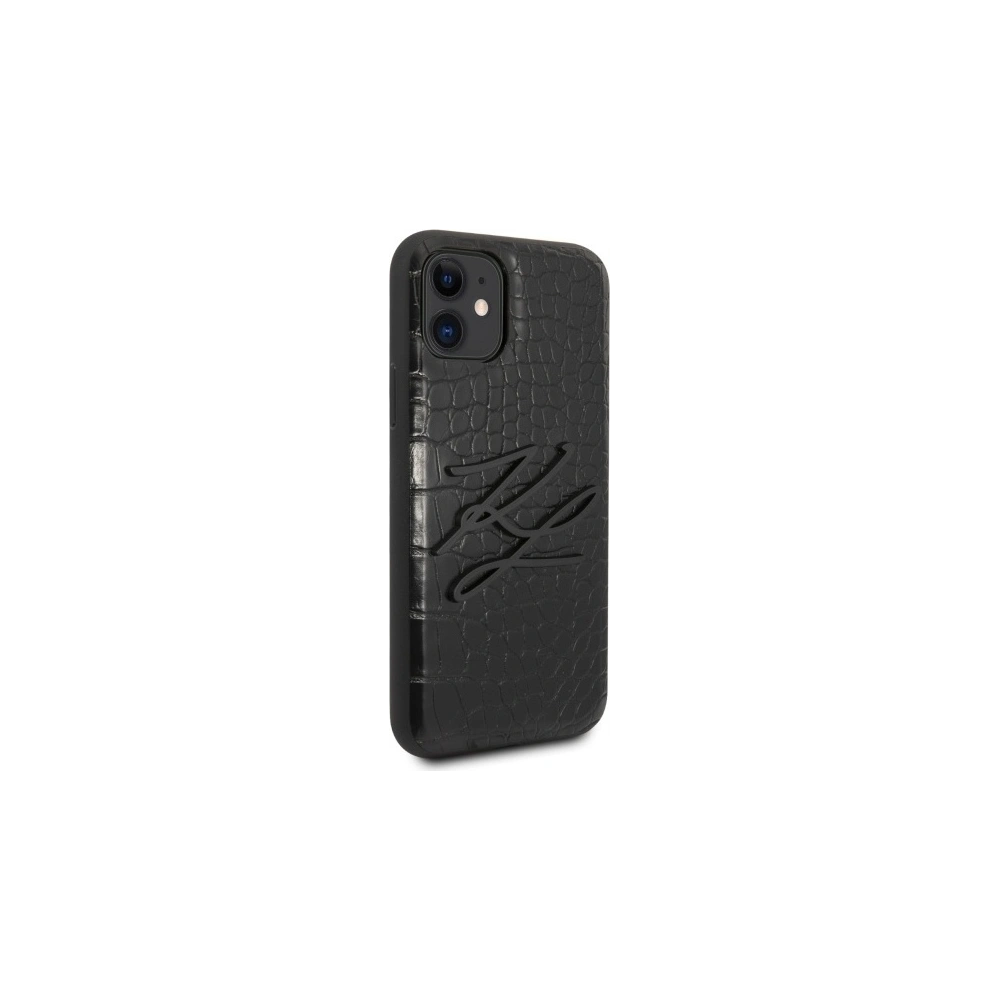 Hurtownia GSM - Etui Karl Lagerfeld KLHCN61CRKBK Apple iPhone 11 hardcase černý/black Croco - KLD276BLK - {ean13} - Hurt