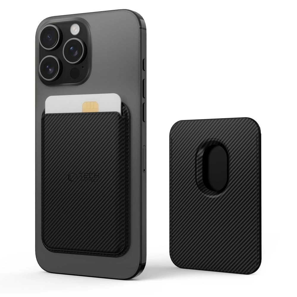 Hurtownia GSM - Tech-Protect Magwallet MagSafe Universal Magnetic Suport pentru Carduri din Carbon - THP4007 - {ean13} - Hurt