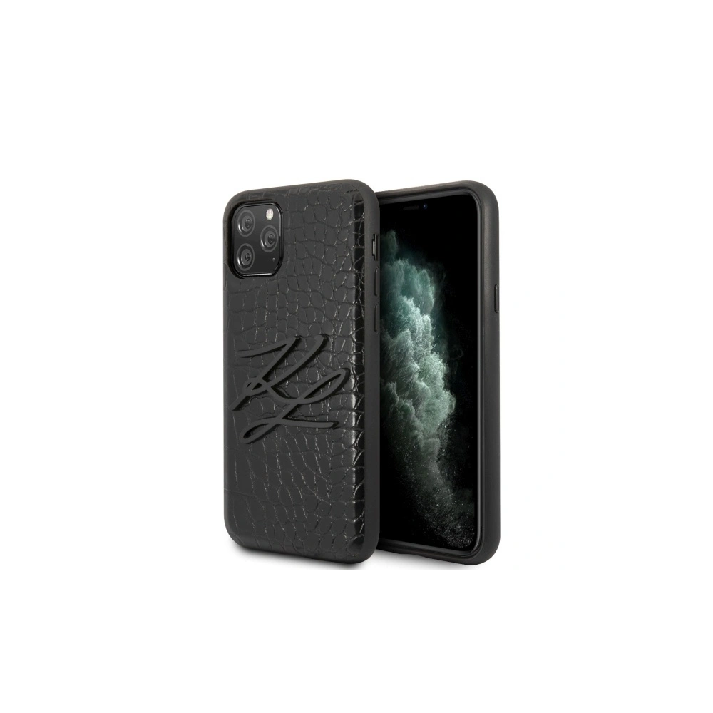 Hurtownia GSM - Etui Karl Lagerfeld KLHCN65CRKBK Apple iPhone 11 Pro Max hardcase černý/black Croco - KLD278BLK - {ean13} - Hurt
