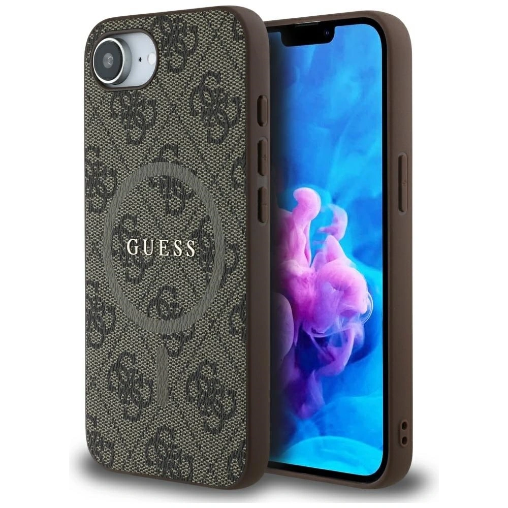 Hurtownia GSM - Guess 4G Gyűrű Klasszikus Logó MagSafe Apple iPhone 16e barna - GUE4451 - {ean13} - Hurt