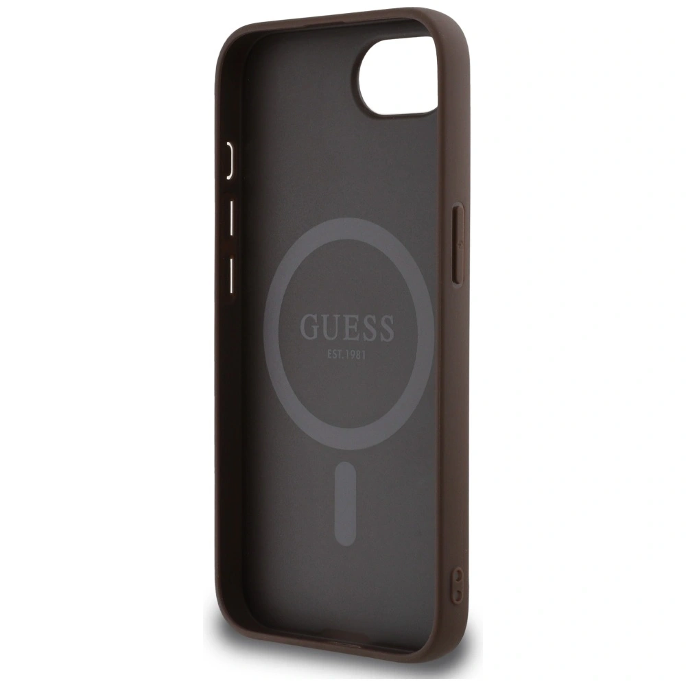 Hurtownia GSM - Etui Guess 4G Ring Classic Logo MagSafe do Apple iPhone 16e brązowy - GUE4451 - {ean13} - Hurt