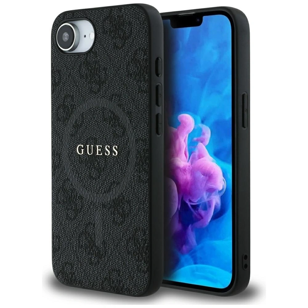 Hurtownia GSM - Guess 4G Gyűrű Klasszikus Logo MagSafe Apple iPhone 16e fekete - GUE4452 - {ean13} - Hurt